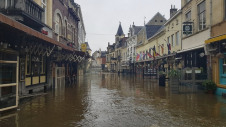 Pictured: Flooding in Europe in July 2021, which caused $43bn in costs and losses and caused more tjan 240 deaths